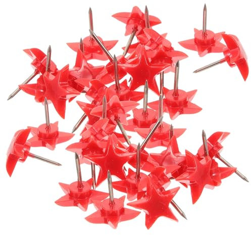 Gadpiparty 100stücke Bunte Stern-pinnnadeln Wiederverwendbare Pushpins Für Korktafel Für Büro Schule Und Memoboard Ergonomisch Langlebig Einfache Handhabung Praktische Büromaterialien
