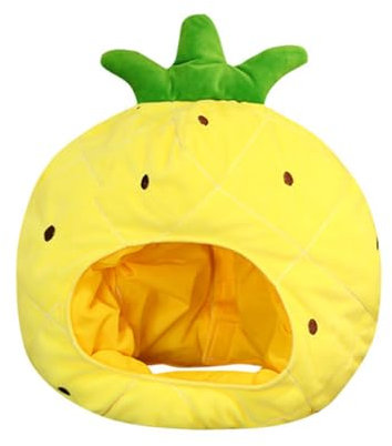 BESTonZON Funny Pineapple Hat Cartoon Fruit Shape Headdress Plush Headwear for Party Photo Props and Costume Accessories