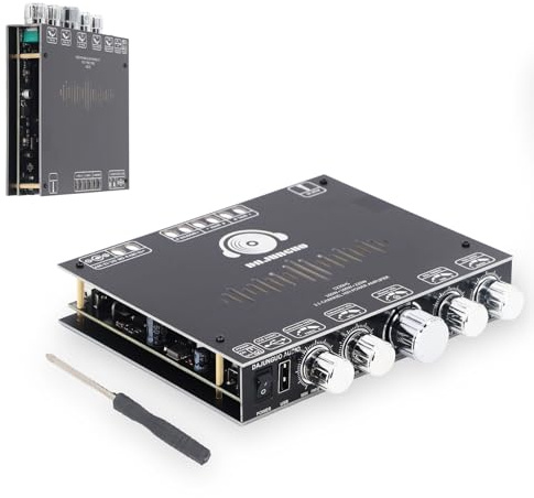 S220HS Bluetooth Power Amplifier Board, TPA7498E Chip 160W X 2+220W Board Module with Bluetooth, AUX, USB Inputs, APP Control Dual Channel Subwoofer Amplifier