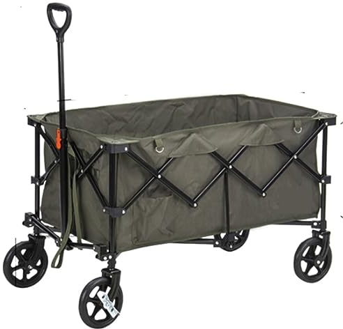 CCYENG Trolley-Karren, zusammenklappbarer Mehrzweckwagen für den Außenbereich, Aufbewahrungswagen, Einkaufswagen, Camping-Picknick, tragbarer Transportwagen, Campingw