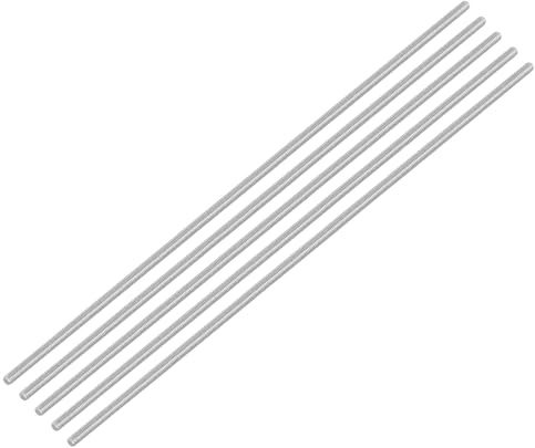 QUARKZMAN 5 Stück Gewindestangen, M4 x 250mm, 304 Edelstahl, Gewindestab mit metrischem Vollgewinde, M4-0,7 Gewindesteigung für Möbel- und Maschinenmontage