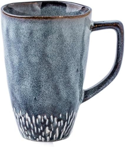WERLIN Coffee Mug 475ml/16.1oz Vintage Mug Round Ceramic Large Coffee Mug Office Home Tea Cup with Handle Tea Cup