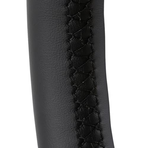 Lenkradhüllen Für VW Für Golf 7 Für Mk7 Für Touran Up Für Jetta Für Passat B8 Für Tiguan Auto Lenkrad Geflecht Abdeckung Leder Lenkradbezug(Black Thread)
