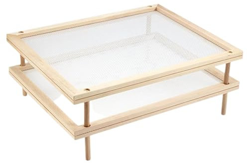 Secador de fideos, apilable, extraíble con red, secador de hierbas apilable, pulido, abierto, estante de almacenamiento de frutas apagado, saludable, seguro, ahorra espacio