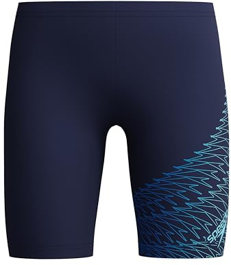 Speedo Medley Logo Jammer para Niños, Peacoat/Sugar Blue, 15-16 años