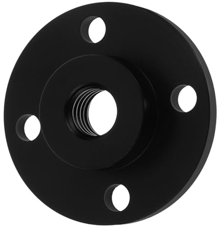 ERINGOGO Schwarze Aluminiumlegierung Mikrofonflanschhalterung für Desktop und Wandmontage mit 3/8-16 Gewindeverbindung Stabile Mikrofon Wandhalterung für Projektorüberwachung