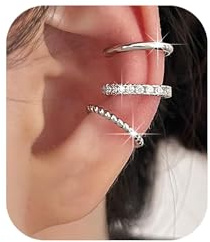 SIXDUTON 3 Stück Ohrringe Set für Damen, Non-Piercing fake helix Knorpel Manschette Ear Cuff Set, Hypoallergen Ohrklemme Vergoldete Ohr-Manschetten-Ohrringe Schmuck Geschenke