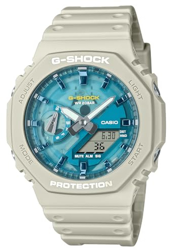 Casio G-Shock Oasis Collection Orologio Ottagonale Beige Blu GA2100AS-5A