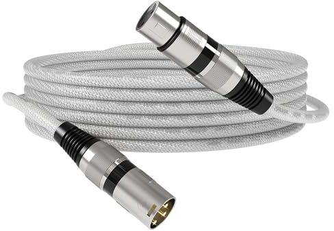 talomen XLR Microphone Cable 15FT Male to Female Balanced Mic Cord with Oxygen-Free Copper 3-Pin XLR Connectors for Audio Mixer Studio Monitor PA System Microphone Podcast Recording