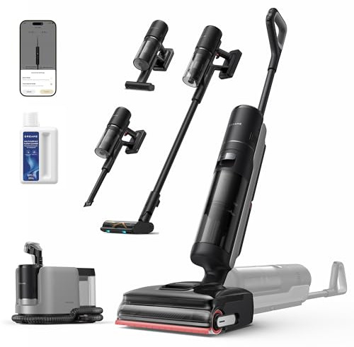 DREAME H15 Mix Aspirapolvere Lavapavimenti 7-In-1, Braccio Robotico IA, Pulizia Bordi su 3 Lati, Aspirazione 23.000 Pa, Dosaggio Intelligente, 0 Grovigli, Lavaggio Spazzola a 100 °C