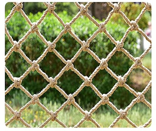 Strapazierfähiges, wasserdichtes Sicherheitsnetz für Kinder – Klettern, Schaukeln, Spielplatz, Brücke, Zaun, Treppe – strapazierfähiges Hanfseil, 2 x 3 m Outdoor-Spaß