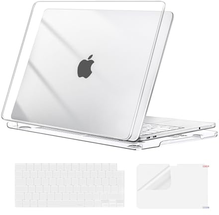 MOSISO 3 en 1 Funda Compatible con MacBook Neo 13 Pulgadas 2026 A3404 | con Chip A18 Pro, Carcasa Dura para MacBook Neo 13&Cubierta Teclado&Pantalla Protector, Cristal Claro