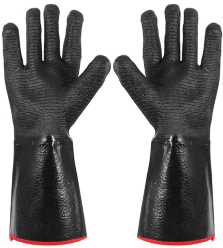 MOBUTOFU 1 Pair Heat-resistant Neoprene Gloves for Kitchen and Heat Environment, Reusable and Washable Protective Gloves for Cooking, Bbq, and Industrial Use