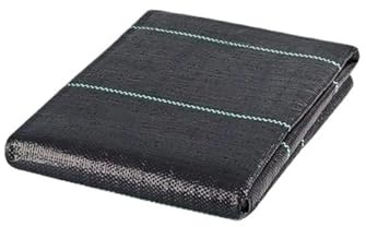 Loacea Barriera Traspirante Contro Le Erbacce Telo Parasole for Serra Nero, Telo Speciale for Il Controllo delle Erbacce, Tessuto for Esterni, 1 pezz0(1x1m)
