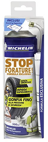 MICHELIN Expert Gonfia Ripara STOP FORATURE spray 500ml senza smontare il pneumatico