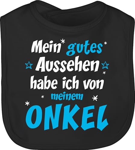 Shirtracer - Baby Lätzchen - Sprüche - Onkel Spruch - Mein gutes Aussehen habe ich von meinem ONKEL