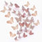 JUN-H 36 Pezzi 3D Farfalle Farfalla Decorativa Adesivi Murali Fai da Te Art Decalcomanie Camera da Letto Baby Decor Decalcomanie Rimovibile Decorativo Murale (Red Rose