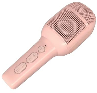 Celly, Microfono Wireless con Speaker Integrato, Microfono Bluetooth con Connessione Fino a 10 Metri, Uscita da 5W per un Suono Chiaro e Potente, con Porta USB-C, Scheda TF e Jack 3.5mm, Colore Rosa