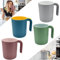 NAROSEBE 4 Pcs Vasos de Plástico Reutilizables de Colores de Doble Capa 450ml Vaso Irrompible Niño Tazas de Café Grande Vaso de Plástico Camping con Asa Ergonómica para Niños Viajes Camping,4 Colores