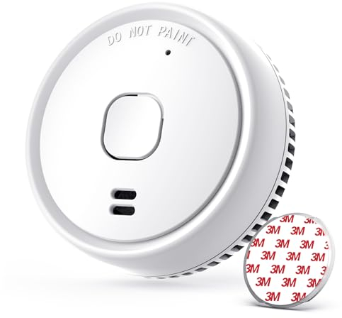 Putogesafe Rauchmelder mit Magnethalterung, Feuermelder mit Austauschbarer 1-Jahr Batterie, Photoelektrischer Rauchwarnmelder, Brandmelder mit 85 dB Alarmlautstärke, Zertifiziert EN14604, 1 Stück