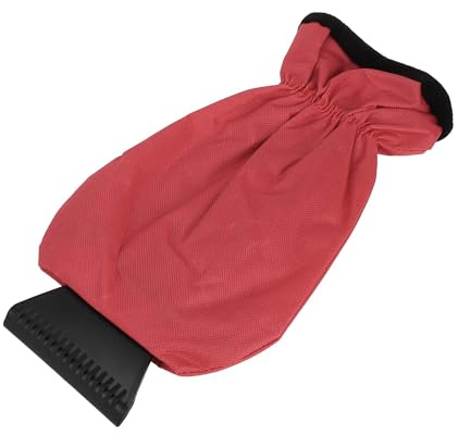 Partuto Guante Raspador De Hielo 1pc para Coche con Quitanieves Y Cálido | Rojo, 36x18cm, Tela Oxford 600D Impermeable, Aislado, Para Camión, SUV, RV, Casa, Ventana