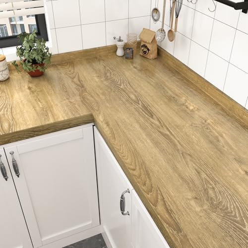 Yullpaper Papier Peint Effet Bois Brun Vinyle Adhésif Rouleau Papier Adhesif Pour Meuble Cuisine Lavable Papier Peint Adhésif Pour Chambre Salon Film Autocollant Pour Meuble Decoratif 40cm x 800cm