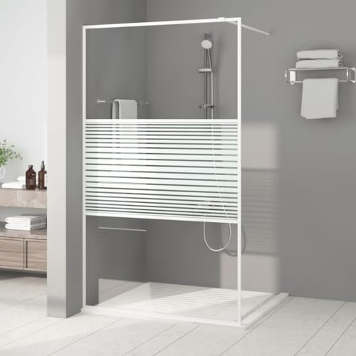 Xichuzi Duschwand für Begehbare Dusche Wei? 115x195 cm ESG-Klarglas, Duschrückwand, Duschabtrennung, Glaswand Dusche, Duschglaswand, Duschtrennwand - 152153