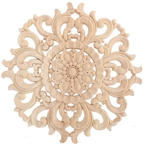 Alipis Geschnitzte Holz Applique Onlay Möbel Dekoration Carving Aufkleber Layout Wohnaccessoires Naturholz Elemente