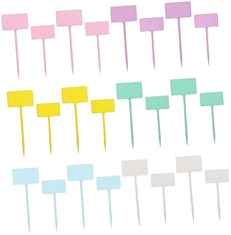Toyvian Etiquetas para de Plástico 24 Pcs Marcadores para Plantas Indicador de Flores Insertadas para Floristerías Etiquetas de Agradables