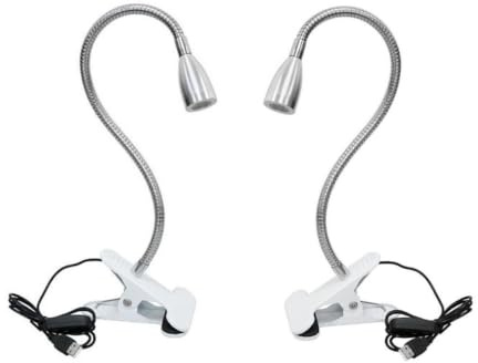 DOITOOL 3w Lampe de Lecture LED à Pince Lampe USB Blanc Chaud de Bureau Flexible pour Écran ou Clavier
