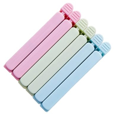 BATHVEVE 30pièces Clip De Scellage Alimentaire Lot de Pince Fermeture Sacs Plastique Cuisine Maison Dortoir Variée