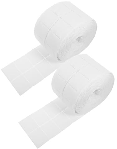 WEKADRIN Serviettes à Ongles Jetables en Papier Blanc 2 Rouleaux 500 Feuilles pour Dissolvant Vernis Absorption Rapide Soin des Ongles en Déplacement