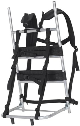 Cadre de Sac à Dos de Transport Lourd Pliable en Aluminium et Nylon pour Randonnée et Escalade, Structure Robuste avec Sangles Réglables- je