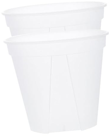 WEKADRIN Lot de 2 Pots de Jardinage Transparents avec Drainage, Diamètre 27 Cm, Pots à Orchidées Perforés pour Intérieur et Extérieur, Plastique Robuste Favorisant la Circulation de L’air