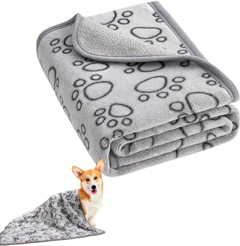 DILUSILK Dog Blankets, Washable Puppy Blankets, Soft Pet Blankets for Small Medium Dogs and Cats, Kitten Cat Blankets Pet Cover Blankets for Sofas, Beds, Car Seat Flannel Dog Throw Blankets