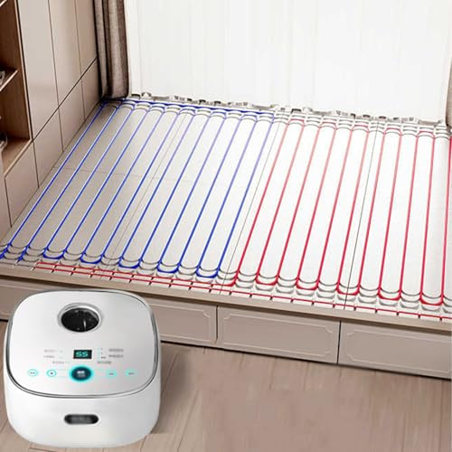 Alfombrilla eléctrica con calefacción para suelo con pantalla táctil inteligente y calefacción de circulación de agua para uso en interiores, hogar y tatami