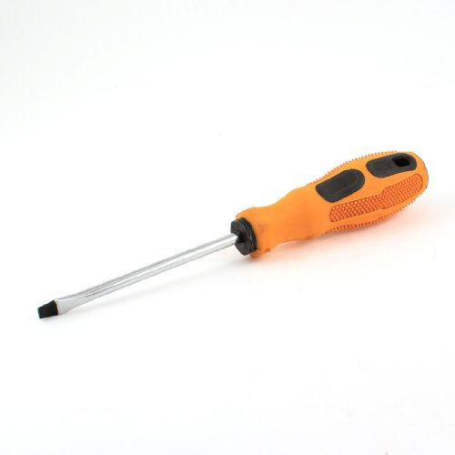 Aexit Orange poignée caoutchouc noir 7 mm pointe magnétique large tournevis à fente Outils 276R507