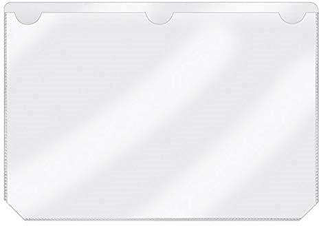 VELOFLEX 2215600 - Beschriftungsfenster selbstklebend A5 Querformat, Hohe Klebkraft, temperaturbeständig, 50 Stück