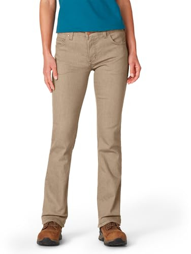 Dickies Women’s Perfect Shape Denim Straight Jean, Stonewashed Bronze Sand, 10 RG