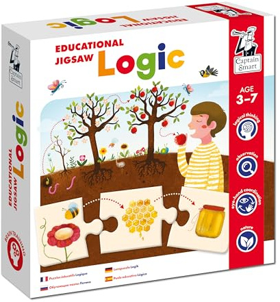 Captain Smart Lernspiel für Kinder Jigsaw Logic Natur, Logik, Ähnlichkeiten, Gegensätze Bildungseinrichtungen Spiel für Puzzle, Lernspielzeug, Geschenk für Kinder von 3-7 Jahren