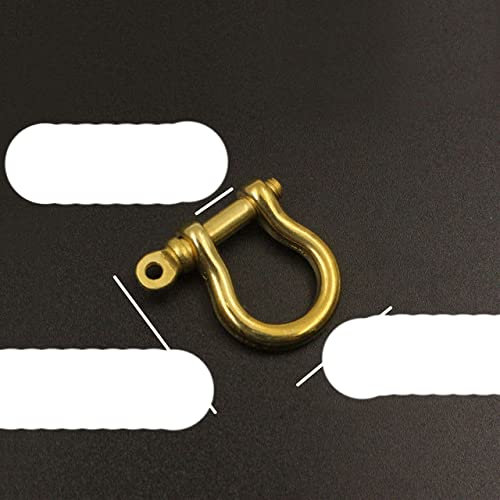 1 stücke Massivem Messing Karabiner D Bogen Schäkel Schlüsselanhänger Schlüsselbund Haken Schraube Verbindungsstück Schnalle-8mm