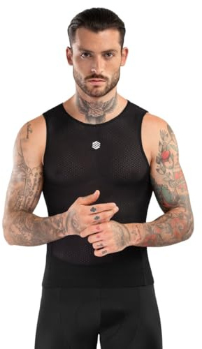 SIROKO - Ärmelloses Fahrradbaselayer Atomic - L-XL - Schwarz