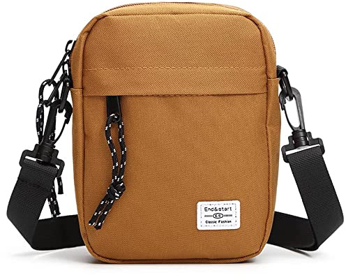 Handy Umhängetasche Herren, Handy Schultertasche mit Geldbörse Herren, Klein Handytasche zum Umhängen Wasserdichte Reißverschluss Herrentasche Handtasche Handy Brieftasche Messenger Bag Kuriertasche