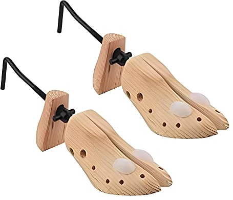 VIVAAS Shoe Stretcher For Women, Wooden Expander for Wide Feet, Bunions or Calluses, Wooden Shoe Tree 2 Way Stretch Length and Width Size 3-7