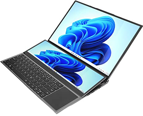 Annadue Touchscreen Laptop, 16 Zoll HD Hauptbildschirm 14 Zoll Touchscreen Laptop, 64 GB PCIe NVMe M.2 SSD 16 GB DDR4 Gaming Laptop für für I7