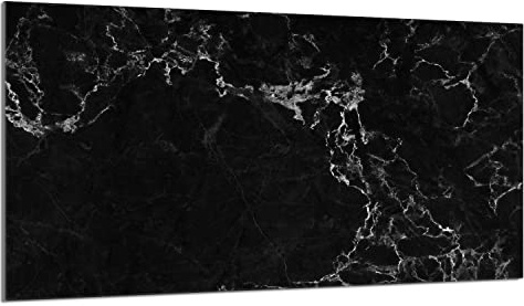 Herdabdeckplatte 90x52 cm Ceranfeld Induktion, Marmor Schwarz