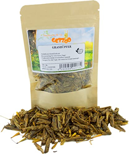 Getzoo Premium Grashüpfer 25g | Hochwertige Proteinquelle für Nagetiere | Reich an Essentiellen Aminosäuren | Unterstützt Immunsystem und Verdauung