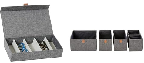 LOVE IT STORE IT Premium Aufbewahrungsbox für Brillen & Premium Aufbewahrungskorb 5-teilig