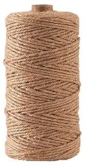 Jute-Schnur Natur 1.5mm x 50m, Braun Juteschnur reissfest für Garten Pflanzen Basteln