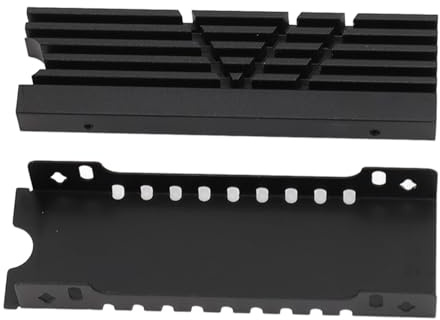 Annadue Dissipatore di Calore SSD M.2 NVME 2280, Raffreddamento Doppio Lato, Installazione Semplice, Pad Termico Nano, Pregevole Fattura, per PC, per, per Slim (Black)